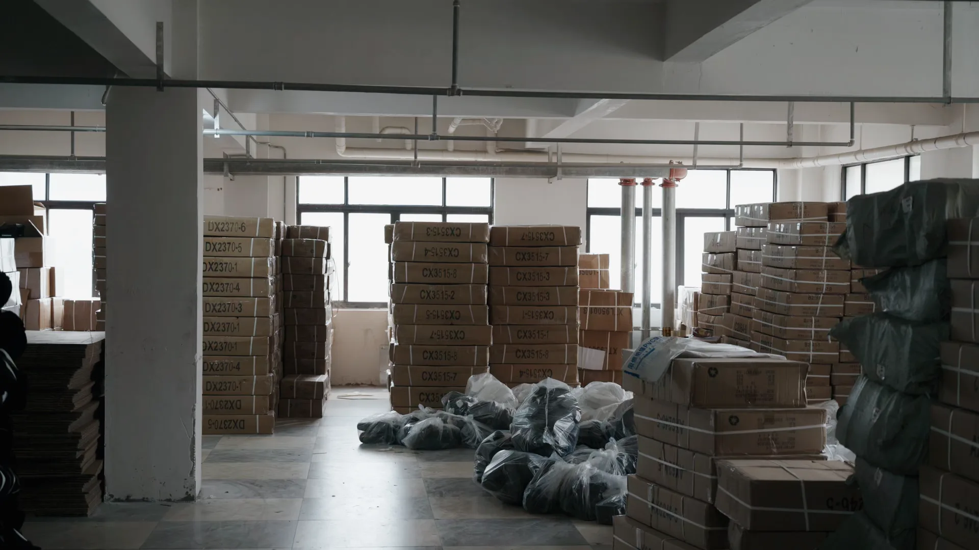 Raw material warehouse interior